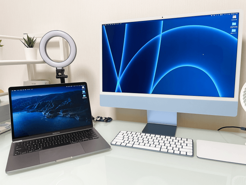 iMac2021年版（M1チップ）とMacBookPro13インチ（M1チップ）